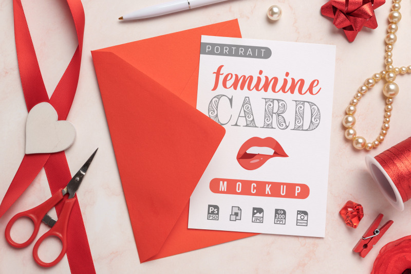 feminine-card-and-envelope-mockup