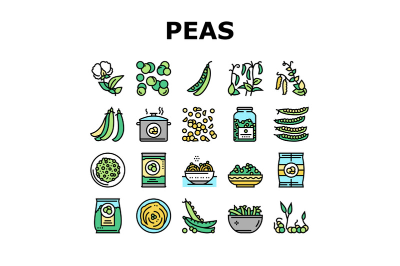 peas-beans-vegetable-collection-icons-set-vector