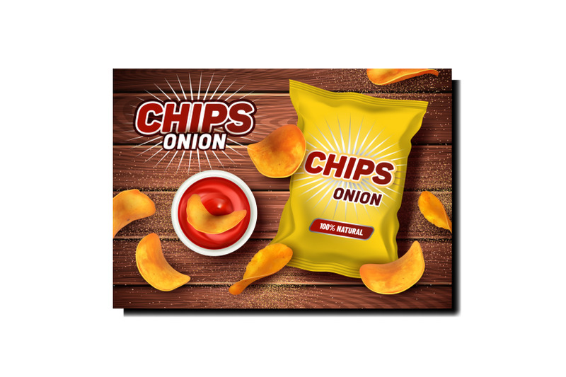 onion-chips-creative-promotional-poster-vector