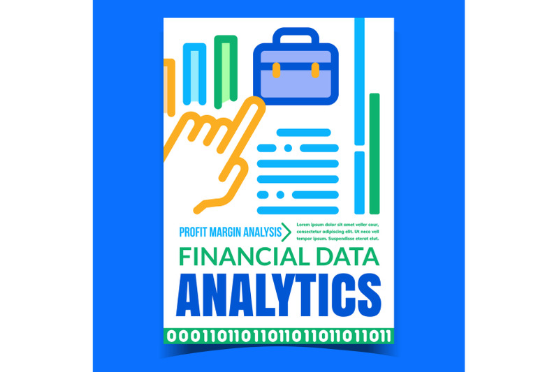 financial-data-analytics-promotion-poster-vector