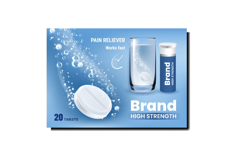 painkiller-tablets-creative-promo-banner-vector