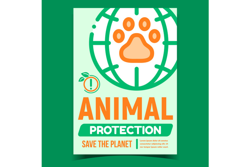 animal-protection-creative-promotion-poster-vector