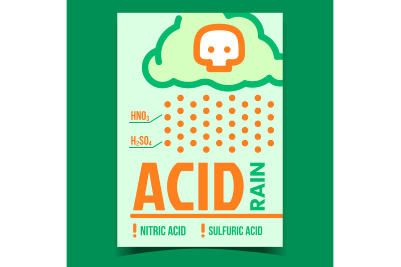 acid-rain-problem-creative-promotion-banner-vector