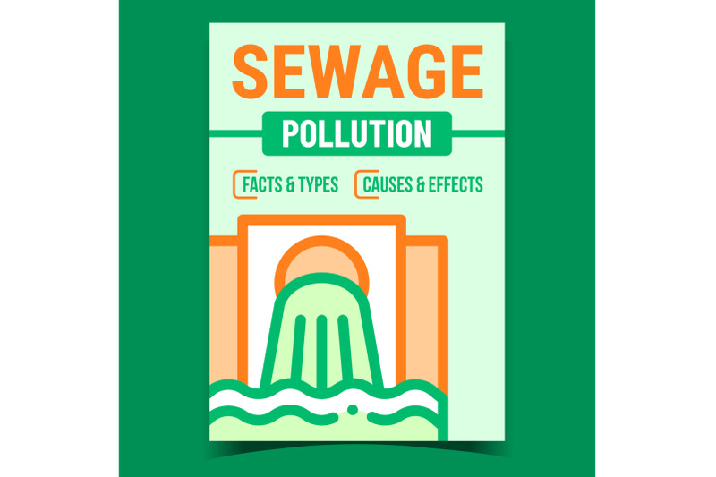 sewage-pollution-creative-promotion-banner-vector