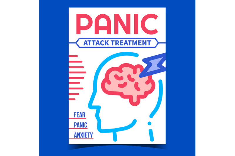 panic-attack-treatment-promotion-poster-vector