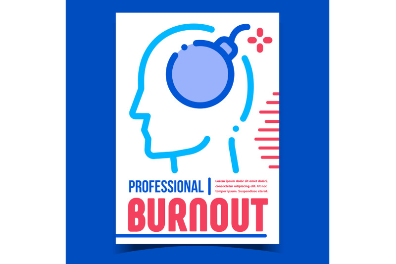 professional-burnout-promotional-banner-vector