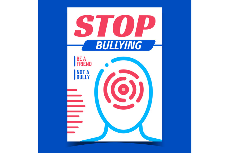 stop-bullying-creative-promotion-poster-vector