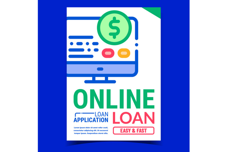 online-loan-creative-promotional-banner-vector