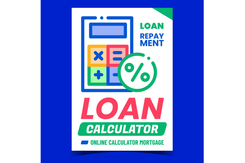 loan-calculator-creative-promotion-banner-vector