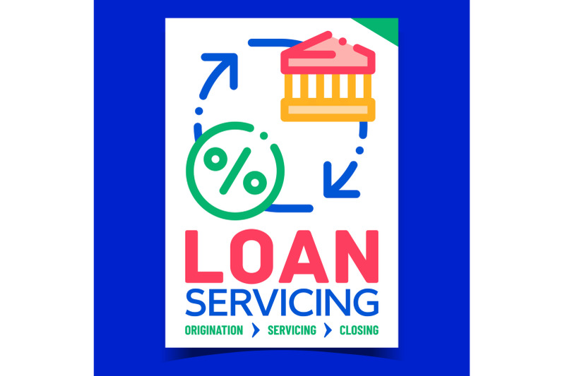 loan-servicing-creative-promotion-poster-vector