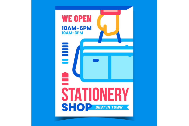 stationery-shop-creative-promotion-banner-vector