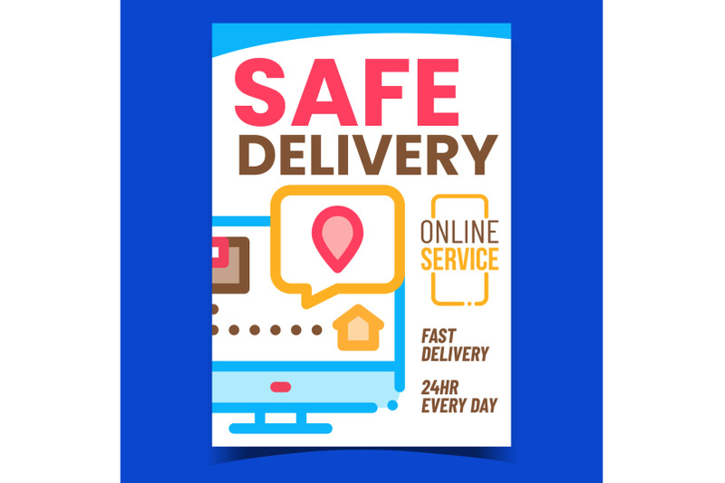 safe-delivery-creative-promotion-poster-vector