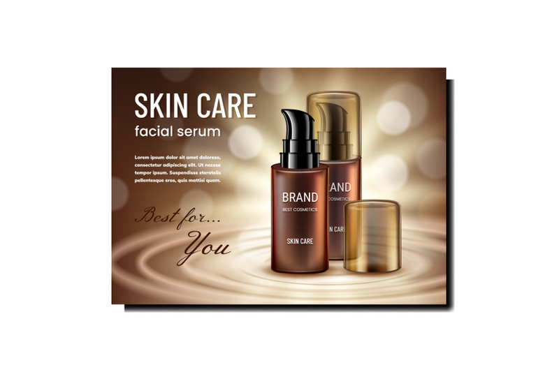 skin-care-facial-serum-promotional-poster-vector