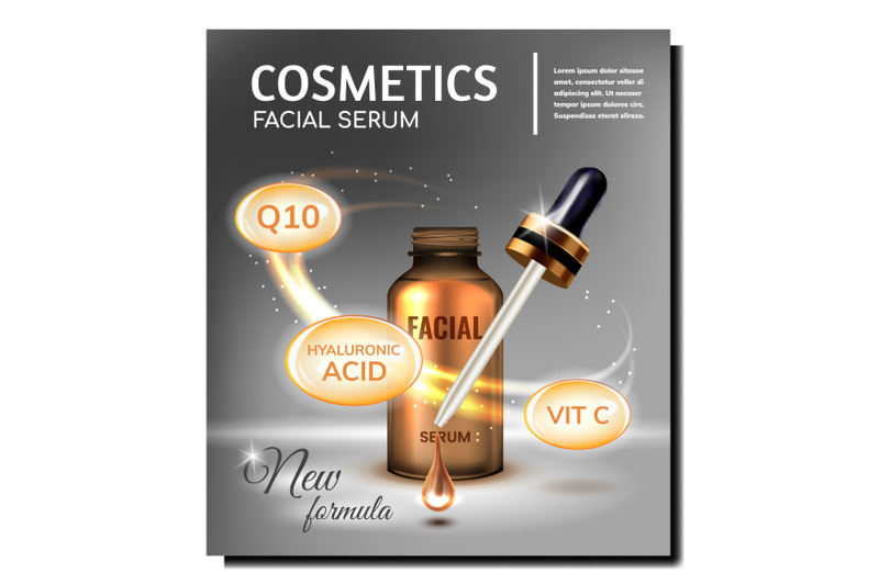 cosmetics-facial-serum-promotional-banner-vector