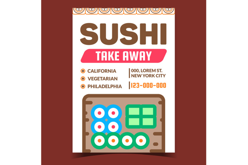 sushi-take-away-creative-promotion-poster-vector