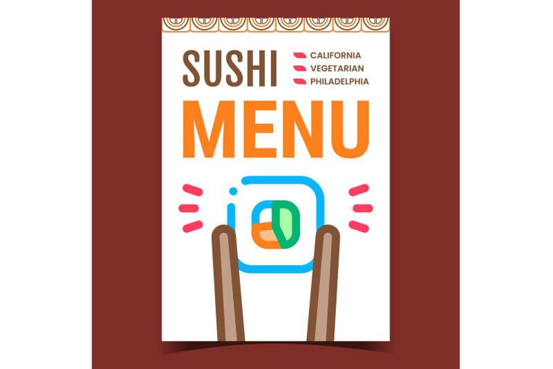 sushi-menu-creative-promotional-poster-vector