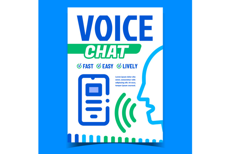 voice-chat-creative-promotional-poster-vector