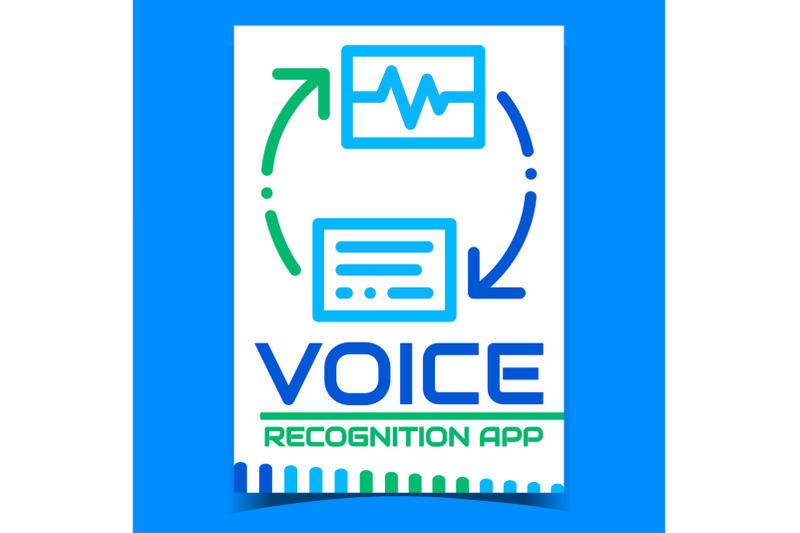 voice-recognition-app-promotion-poster-vector
