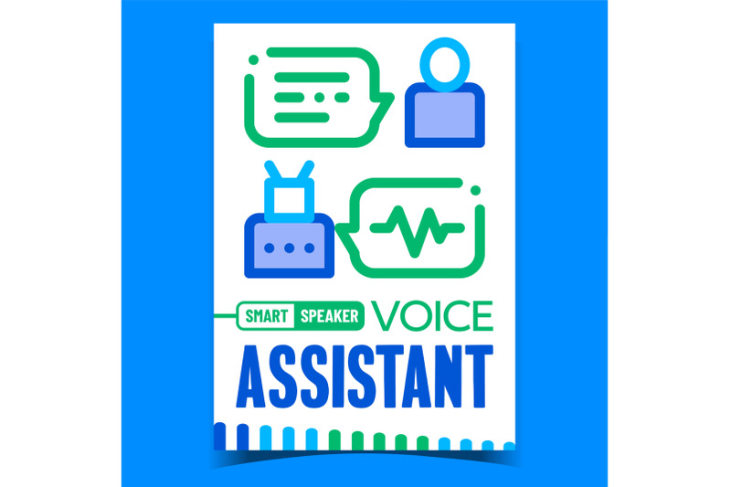 voice-assistant-creative-promotion-banner-vector