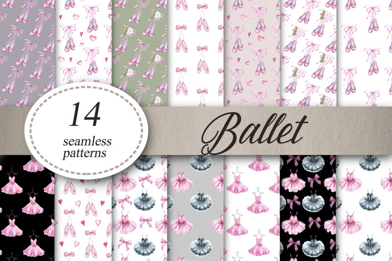 ballet-slippers-tutu-dress-seamless-patterns