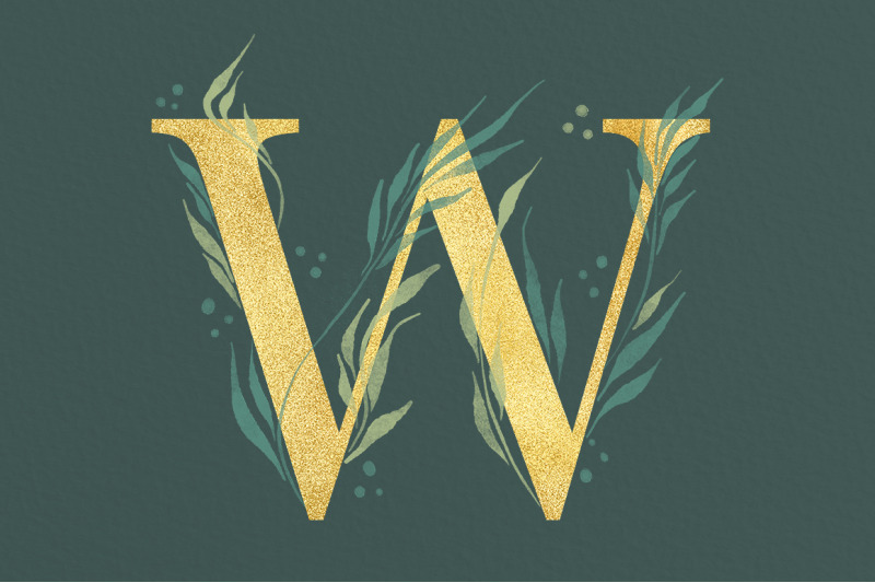set-gold-alphabet-with-leaf-watercolor-letters-a-to-z