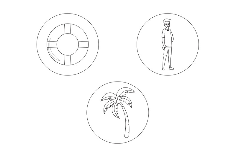 beach-buoy-outline-bundle