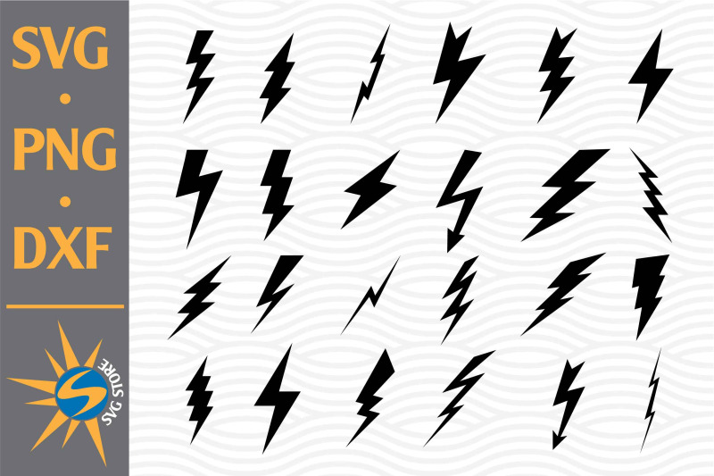 Download Flash Lightning SVG, PNG, DXF Digital Files Include By ...