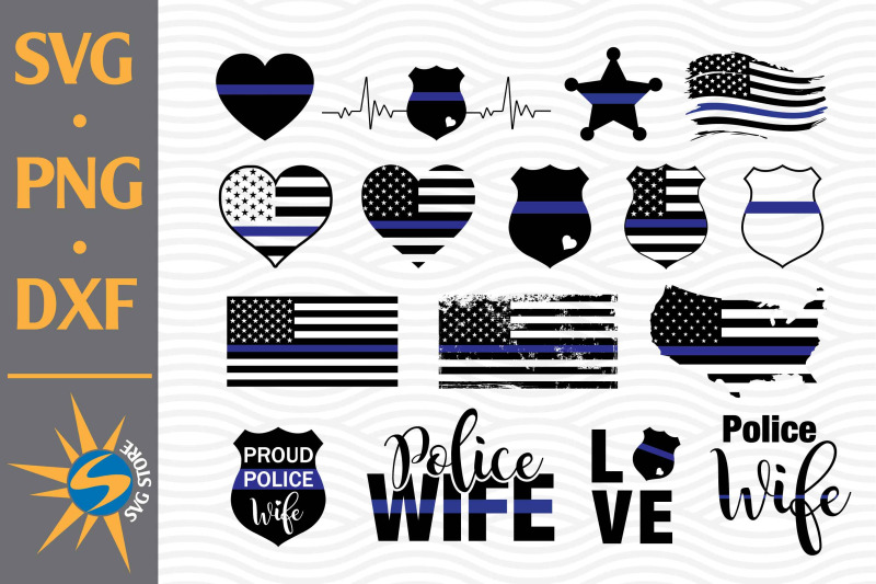 police-thin-blue-line-svg-png-dxf-digital-files-include