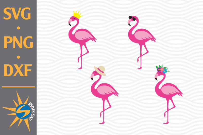flamingo-svg-png-dxf-digital-files-include