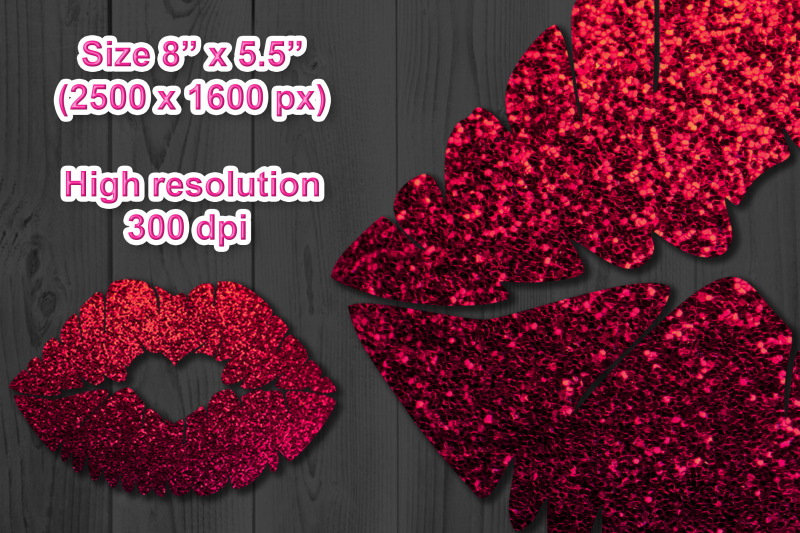 30-glittering-lips-valentine-sublimation-png-clipart-set