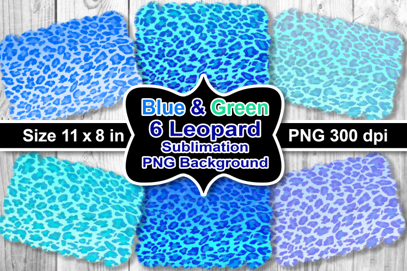 sublimation-png-blue-green-leopard-background