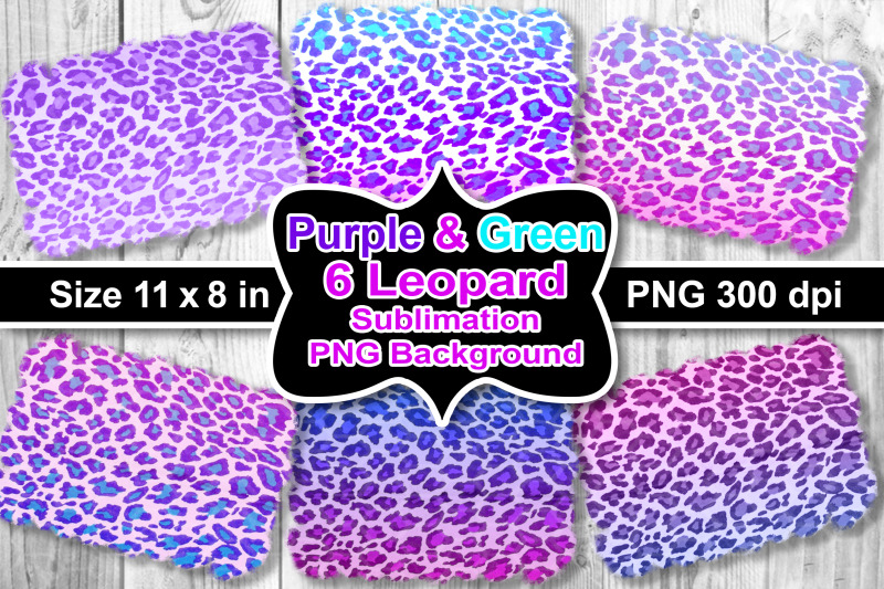 sublimation-png-purple-green-leopard-background