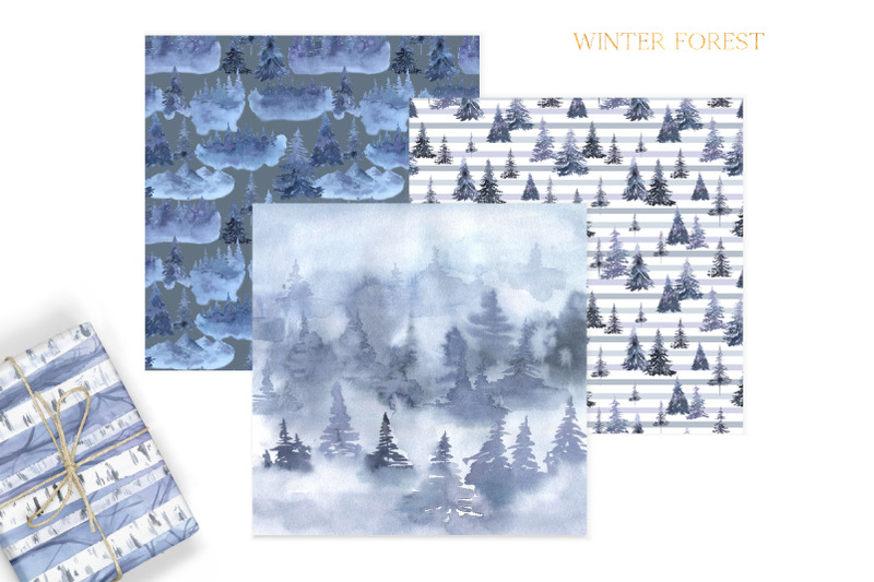 watercolor-winter-forest-digital-papers