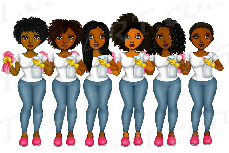 black-woman-clipart-cleaning-ladies-png