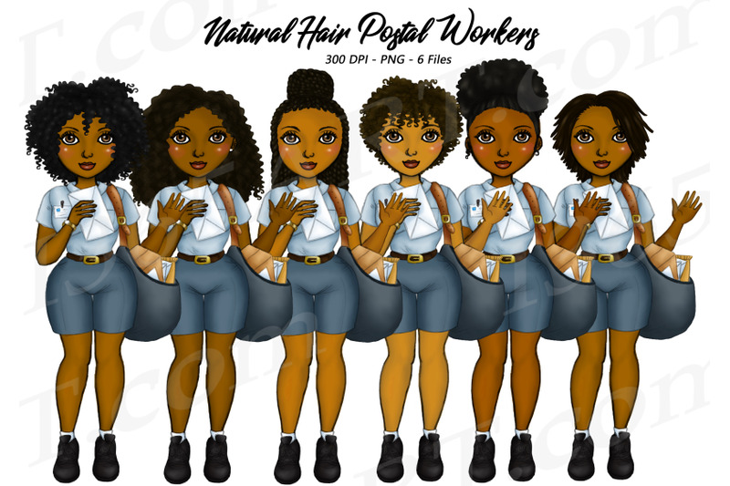 african-american-postal-workers-clipart-black-woman-mail-png