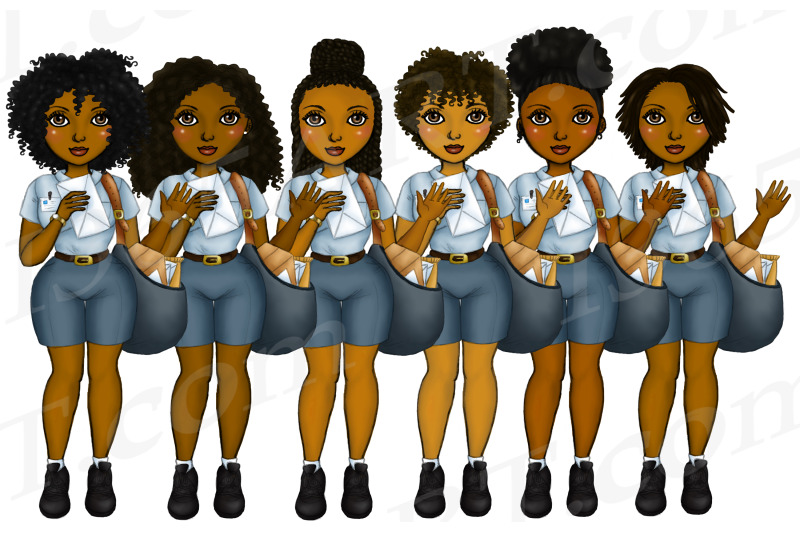 african-american-postal-workers-clipart-black-woman-mail-png