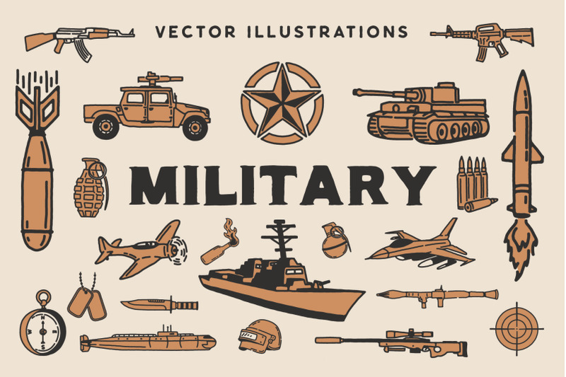 military-vector-illustrations