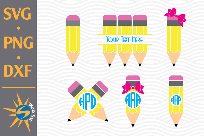 pencil-monogram-svg-png-dxf-digital-files-include