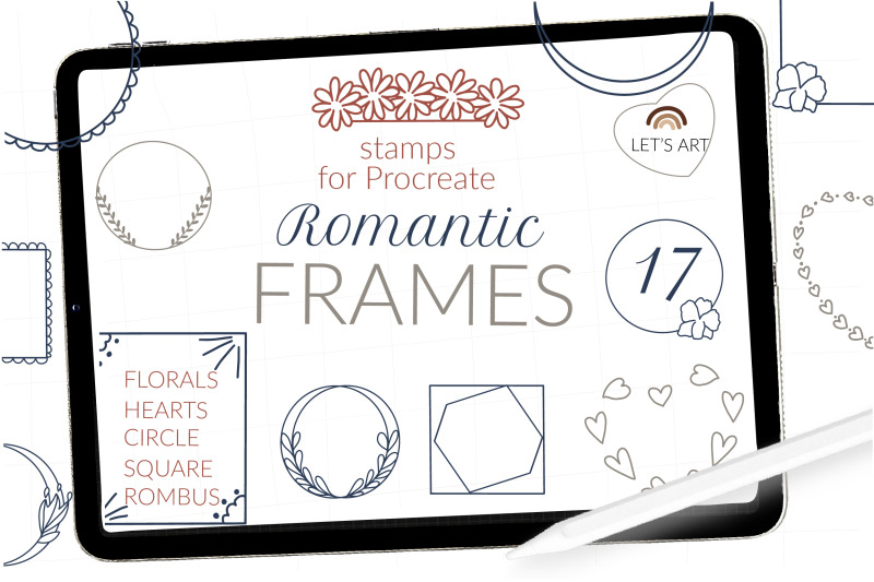 procreate-frame-stamps-procreate-wreathe-brushes-romantic-stamps-va