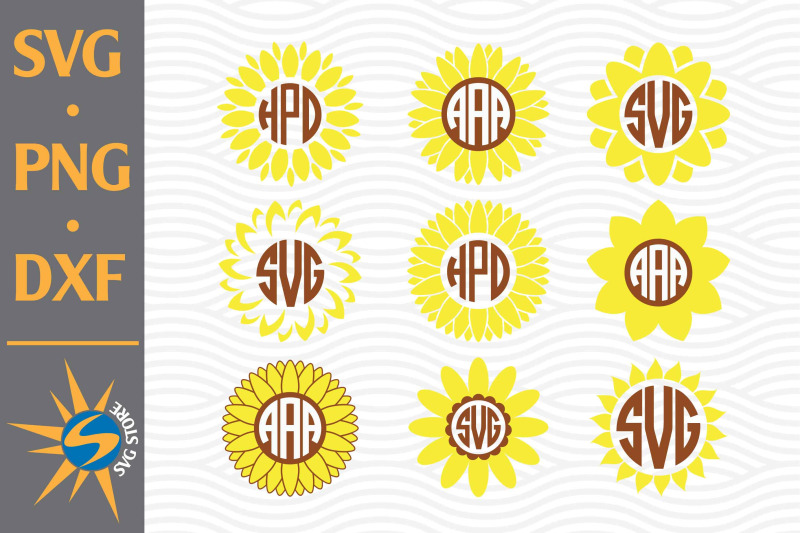 sunflower-monogram-svg-png-dxf-digital-files-include