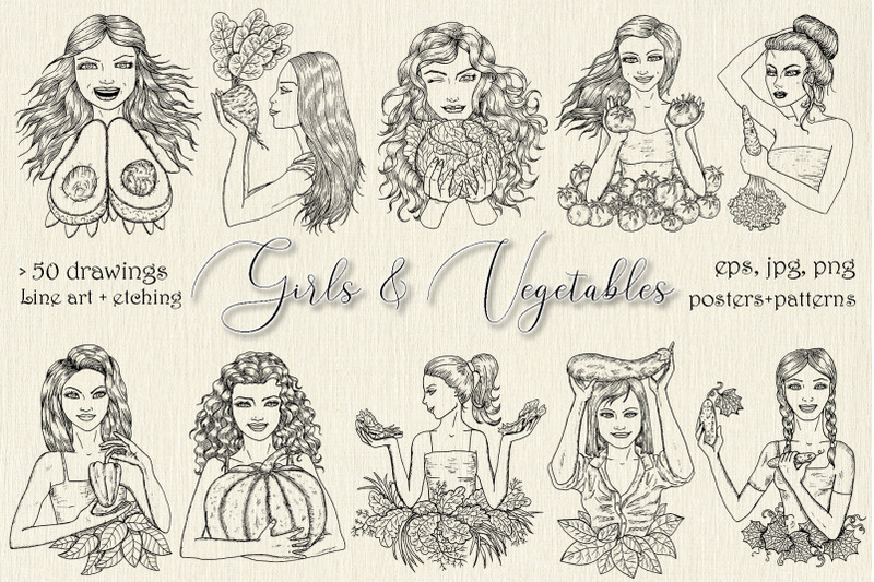 girls-and-vegetables