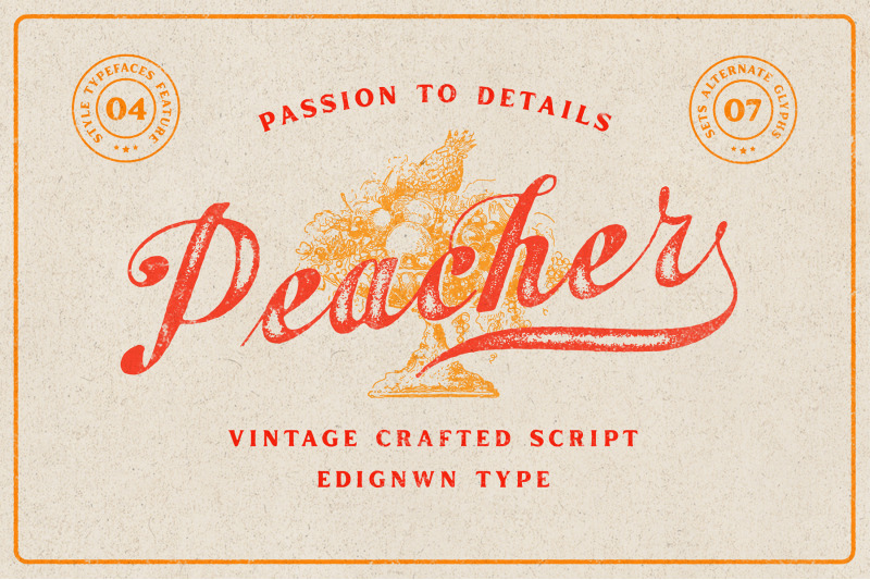 peacher-vintage-script-font
