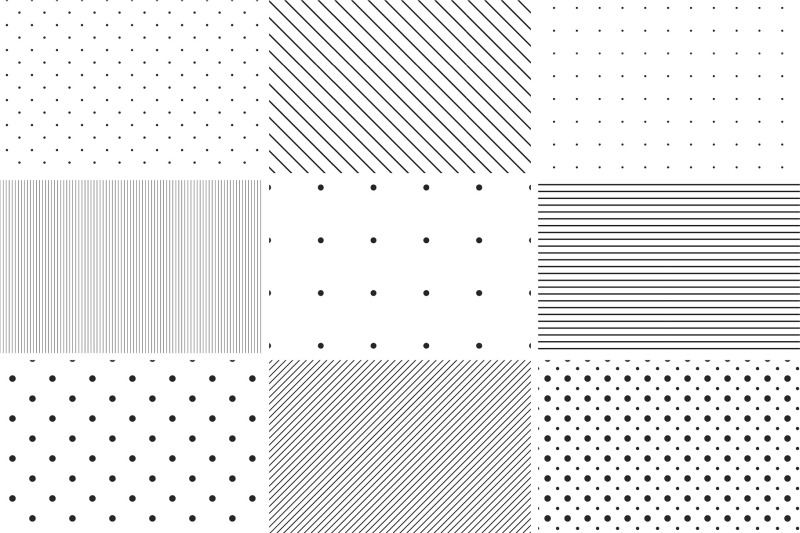 dotted-and-striped-seamless-patterns