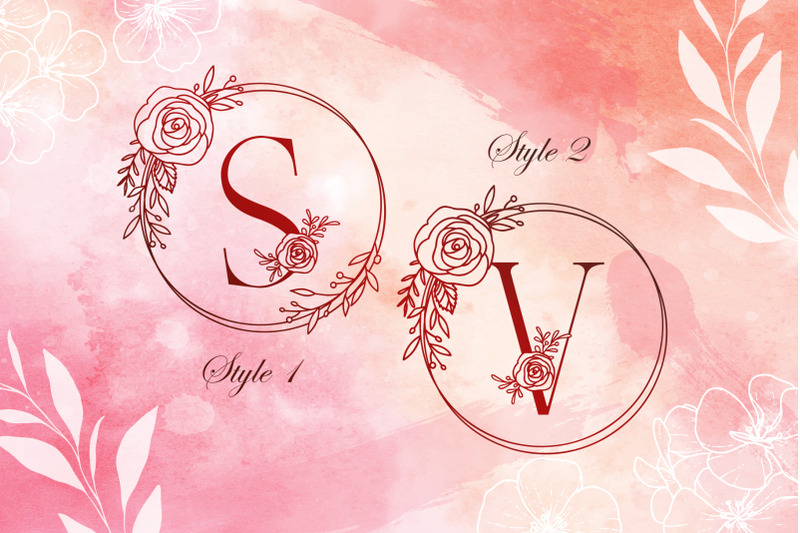 monogram-handdrawn-rose-font