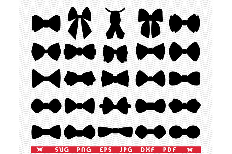 svg-bow-ties-black-silhouettes-digital-clipart