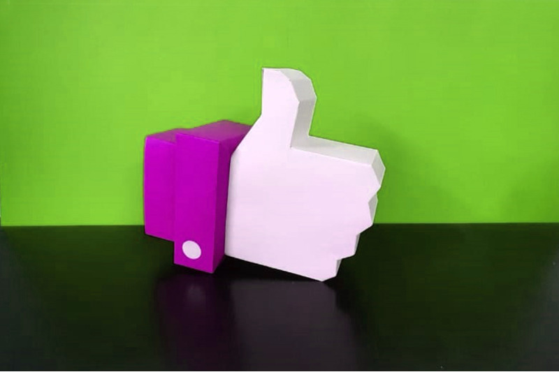 diy-thumbs-up-3d-papercraft
