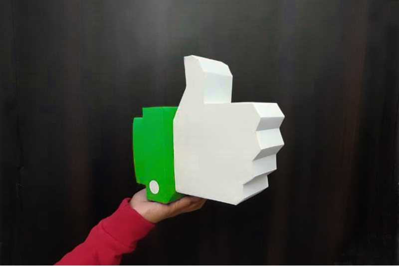 diy-thumbs-up-3d-papercraft