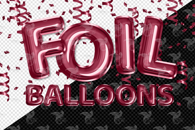 burgundy-foil-balloon-alphabet-clipart