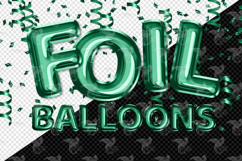 emerald-foil-balloon-alphabet-clipart