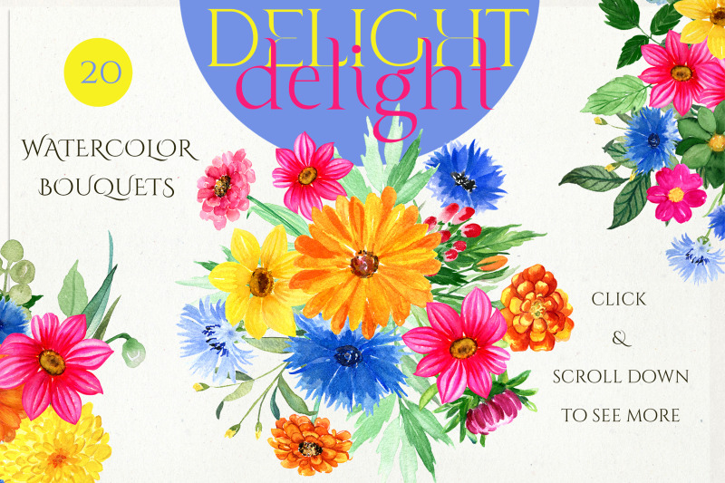 delight-bright-watercolor-flowers